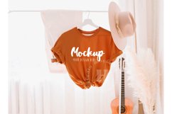 Autumn 3001 Bella Canvas Tshirt Mockup | Boho Hanging Mockup Product Image 1