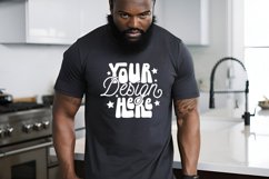 3001 Dark Grey Heather Bella Canvas Mockup, Male Model Product Image 1