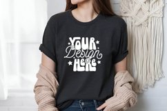 3001 Dark Grey Heather Bella Canvas Mockup, Unisex T-Shirt Product Image 1