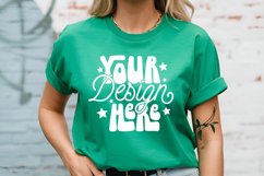 3001 Evergreen Model Mockup Bella Canvas Mockup, Green Product Image 1