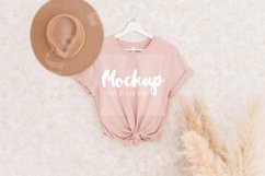 Heather Prism Peach 3001 Bella Canvas Hanging Tshirt Mockup Product Image 1