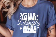 3001 Heather True Royal Mockup, Bella Canvas 3001 Mockup, Product Image 1