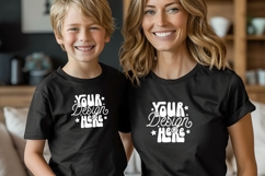 Bella Canvas 3001 Mommy and Me Mockup, Matching Shirts, Product Image 1