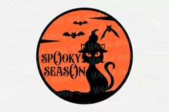 Spooky Season SVG - Black Cat SVG - Halloween Clipart Svg Product Image 2