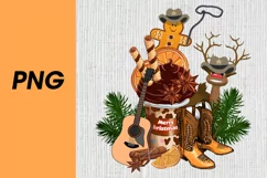 merry christmas png christmas coffee cowboy latte png Product Image 1