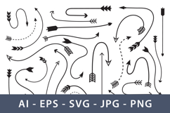 Collection of varied arrow designs pointing Product Image 1