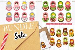 Matryoshka Babushka Russian Nesting Dolls Clip Art Bundle Product Image 1
