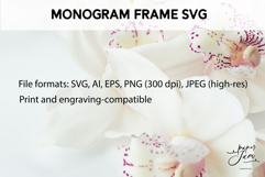 Elegant Floral Oval Monogram Frame SVG Product Image 2