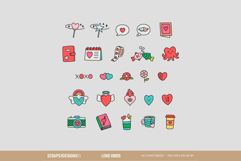 Love Vibes clipart, Valentines clip art. Stickers Product Image 4