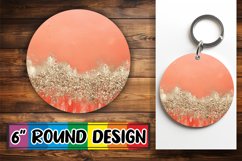 Blossoming Glittery Blossom PNG Sublimation Circle: Keychain Product Image 1