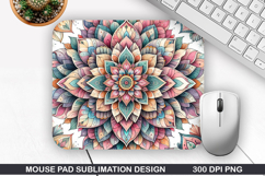Flowers Mouse Pad Sublimation, Spring Mouse Pad PNG Design Product Image 1