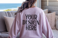 Light Blue Gildan 18000 Sweatshirt Mockup,G18000 Crewneck Product Image 1