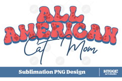American Cat Mama Papa 4th of July USA Paw DTF PNG Bundle Product Image 4