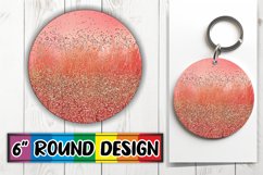 Vibrant Glittery Floral PNG Sublimation : Keychain, Coaster Product Image 1