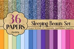 SALE OFF 432 Glitter Digital Paper, Princess Kid Party Paper Product Image 9