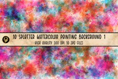 10 Splatter Watercolor Painting Background 1 Product Image 9