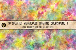 10 Splatter Watercolor Painting Background 1 Product Image 7