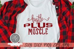 Hustle plus Muscle- Motivational SVG Cut File Product Image 1