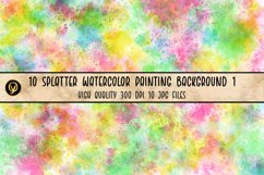 10 Splatter Watercolor Painting Background 1 Product Image 3