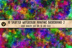 10 Splatter Watercolor Painting Background 2 Product Image 5