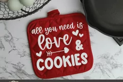Valentine's Day Pot Holder SVG | All You Need Is Love Product Image 2