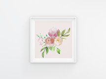 Watercolor floral clipart Pastel colors Product Image 3
