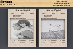 Personalise Facebook Youtube instagram frame Laser cut files Product Image 7