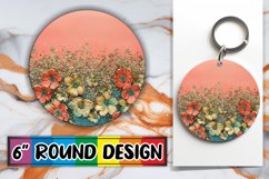 Dazzling Petal Paradise PNG Sublimation Circle: Keychain, Co Product Image 1