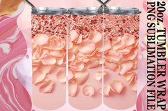 Glitzy Flower Leopard Tumbler Design: Sublimation - 20oz Product Image 1