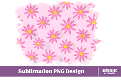 Retro Flowers Background Png Floral Paper Sublimation Splash Product Image 1