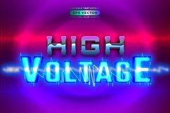 High voltage editable text style effect in retro look design Product Image 1