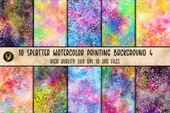 10 Splatter Watercolor Painting Background 4 Product Image 1