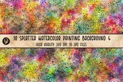 10 Splatter Watercolor Painting Background 4 Product Image 11