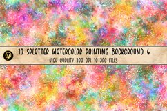 10 Splatter Watercolor Painting Background 4 Product Image 10