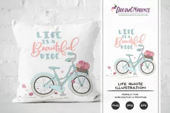 Life is a Beautiful Ride | Sublimation Life Quote with Bike Product Image 4