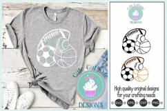 Sport Balls, Basketball, Baseball, Volleyball, Football svg Product Image 1