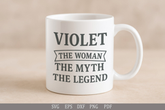Violet Woman Myth Legend Personalized Name SVG Cut File Product Image 5