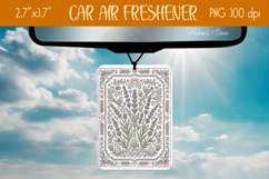 Pastel lavender floral Air Freshener Car sublimating design Product Image 1