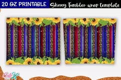 Patriotic Serape and sunflower sublimation Skinny tumbler Product Image 3