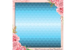 100 Seamless Ombre Scale Pattern Digital Papers 12 x 12 inch Product Image 2