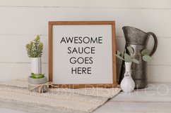 White Farmhouse Sign Mock Up Product Image 1