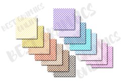 100 Diagonal Stripes digital paper, Stripes pattern papers Product Image 2