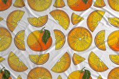 Seamless pattern for kitchen, restaurant. Oranges, Figs Product Image 3