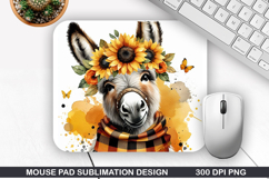 Asino Mouse Pad Sublimation, Animals Mouse Pad PNG Product Image 1