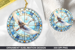 Cute Animals Round Stained Glass PNG Bundle, 30 Designs Product Image 11