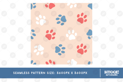 American 4th of July Cat Dog Paw Seamless Pattern PNG Bundle Product Image 3