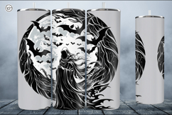 4 Creepy Ghost Tumbler Sublimation, 20 oz Tumbler Wrap Product Image 3