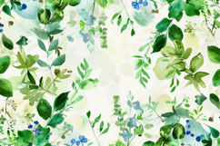 Green Leaf Border Background Wallpaper Product Image 1