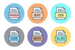 Set Of File Formats Icons Product Image 1