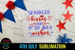 Sparkler Kisses 4th July Sublimation I July 4 Sublimation Product Image 1